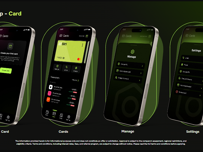 BIX App wallet screens