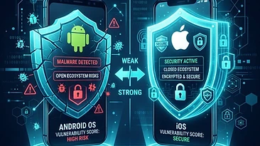 Android vs iOS security comparison for spyware resistance