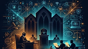 Legal and ethical landscape of commercial spyware with courtroom