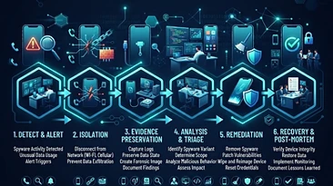 Incident response for mobile spyware with step-by-step workflow