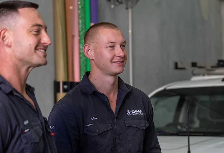 Adam and Tom from Sharp Electrical & Air