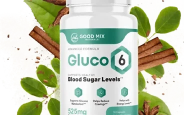 Screenshot of the Gluco6 homepage