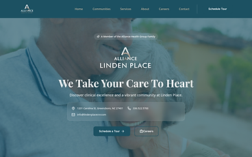 Screenshot of the Alliance Health Group homepage