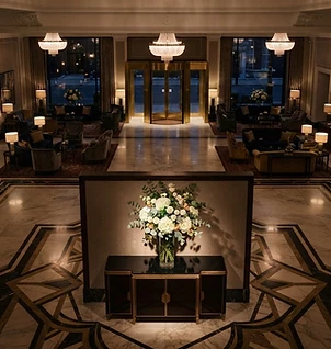 Luxury hotel lobby