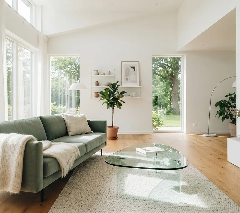 Professionally cleaned bright modern living room by Dee Spark Cleaning Ltd
