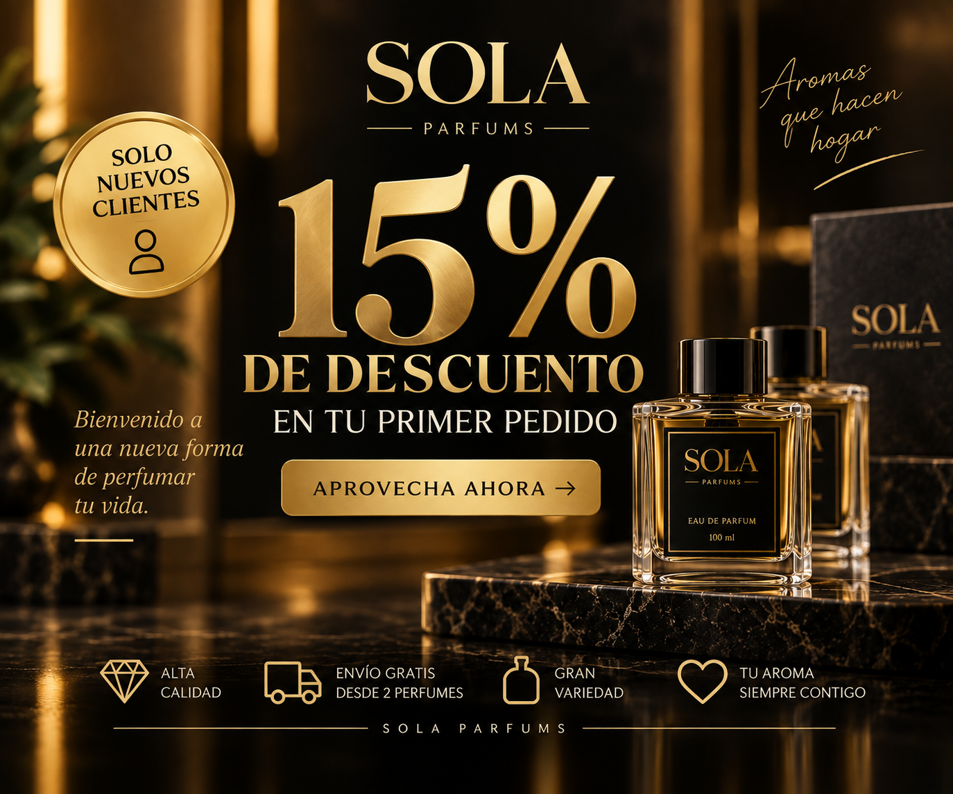 15% primer pedido