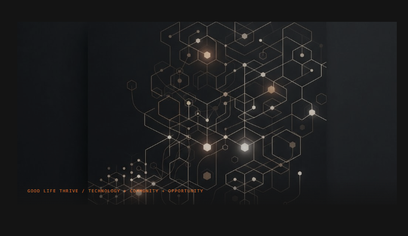 Good Life THRIVE — technology, community and opportunity network visualization