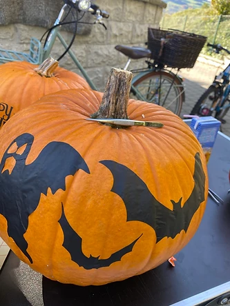 Kürbis von einem früheren Halloween-Event
