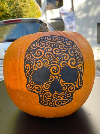 Kürbis von einem früheren Halloween-Event
