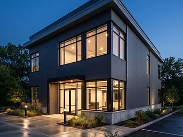 Commercial exterior — Graphite Panel Facade, Location available soon — architectural exterior installation by CRC Exteriors LLC
