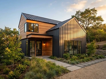 Residential exterior — Modern Metal Residence, Location available soon — architectural exterior installation by CRC Exteriors LLC