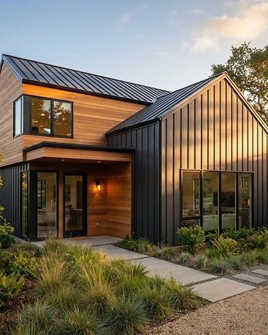 Residential exterior — Modern Metal Residence, Location available soon — architectural exterior project by CRC Exteriors LLC