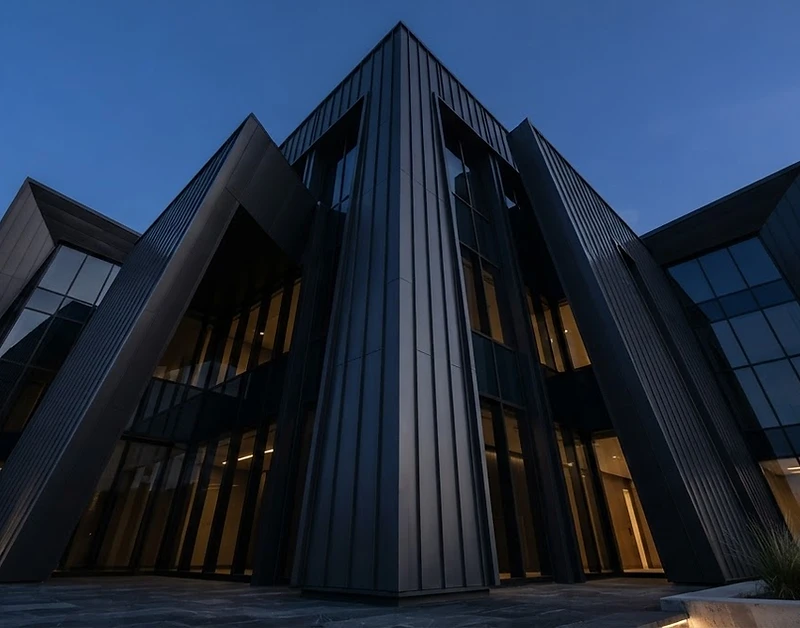 Commercial architectural metal panel exterior installation by CRC Exteriors LLC