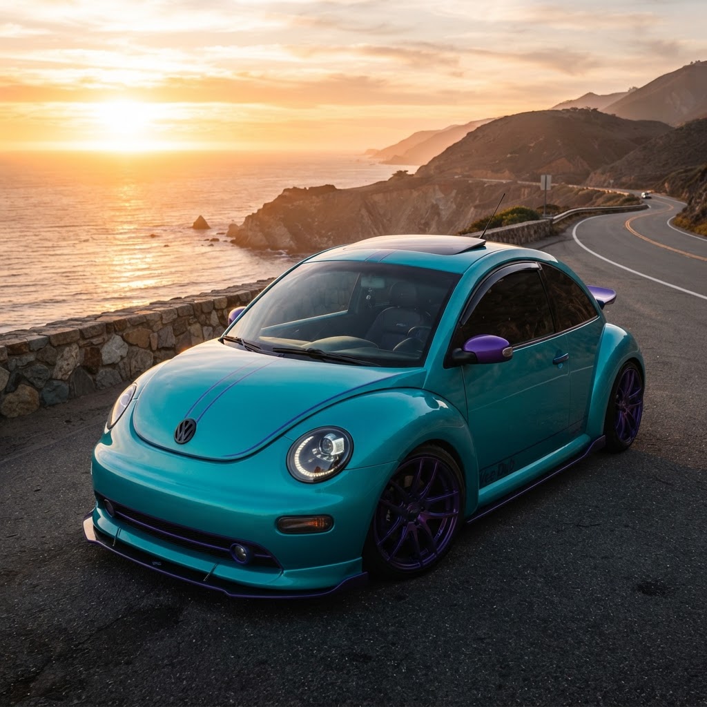 Modified VW Beetle render from VW Build