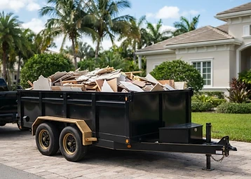 Large-volume dump trailer clean-out