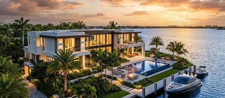 Modern South Florida waterfront estate