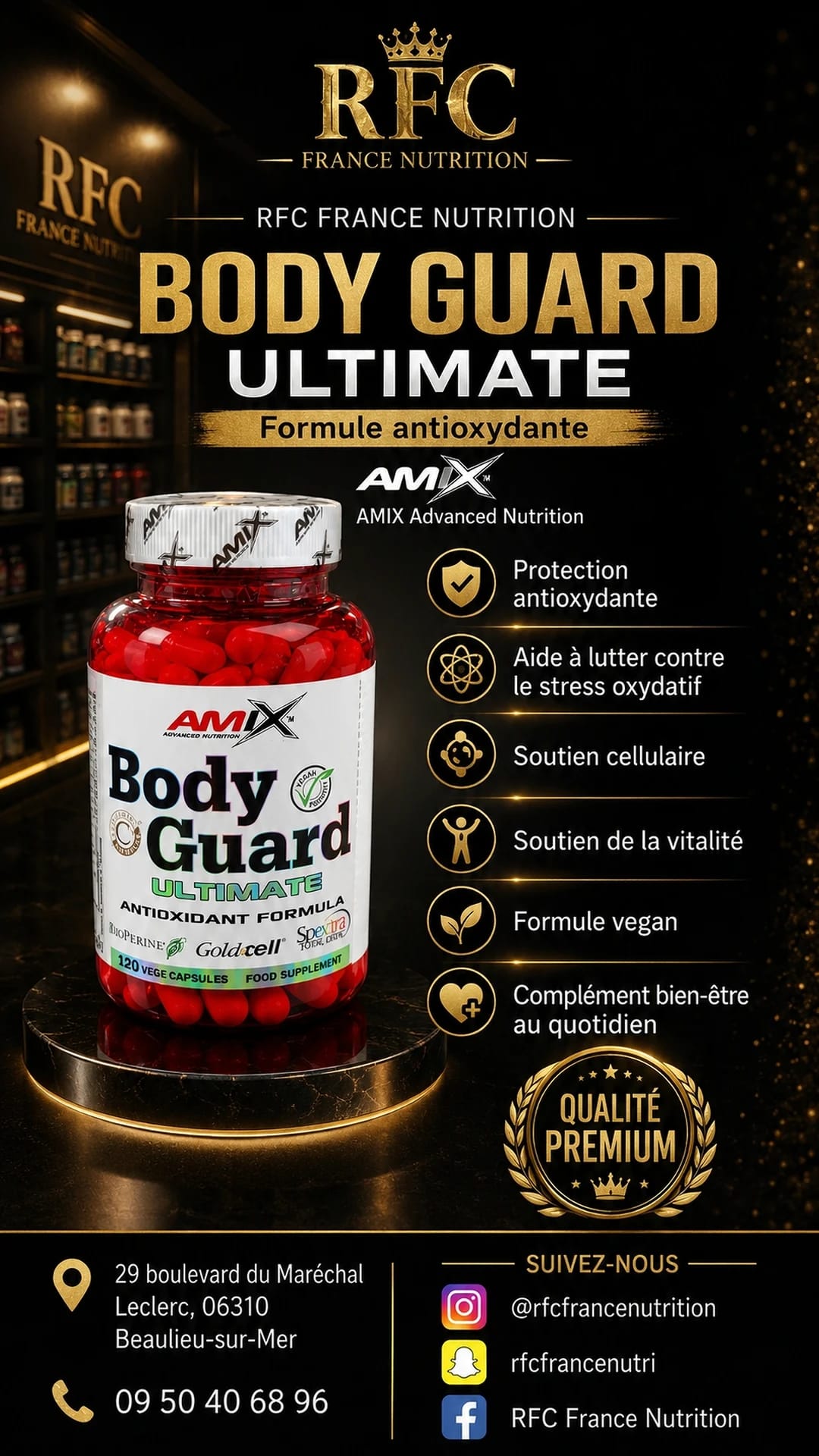 Amix Body Guard Ultimate — formule antioxydante premium en sélection au magasin