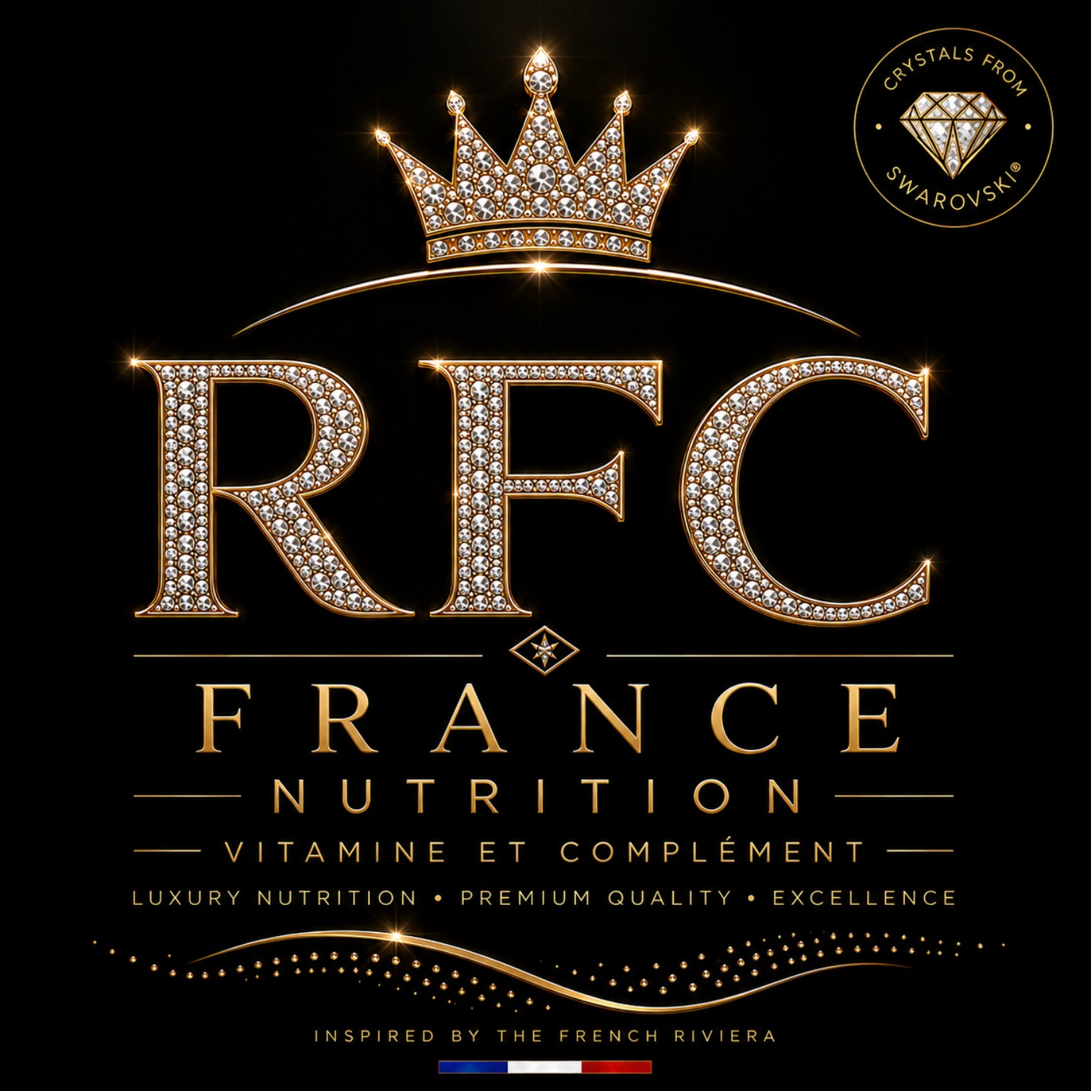 Logo RFC France Nutrition — identité diamant Swarovski
