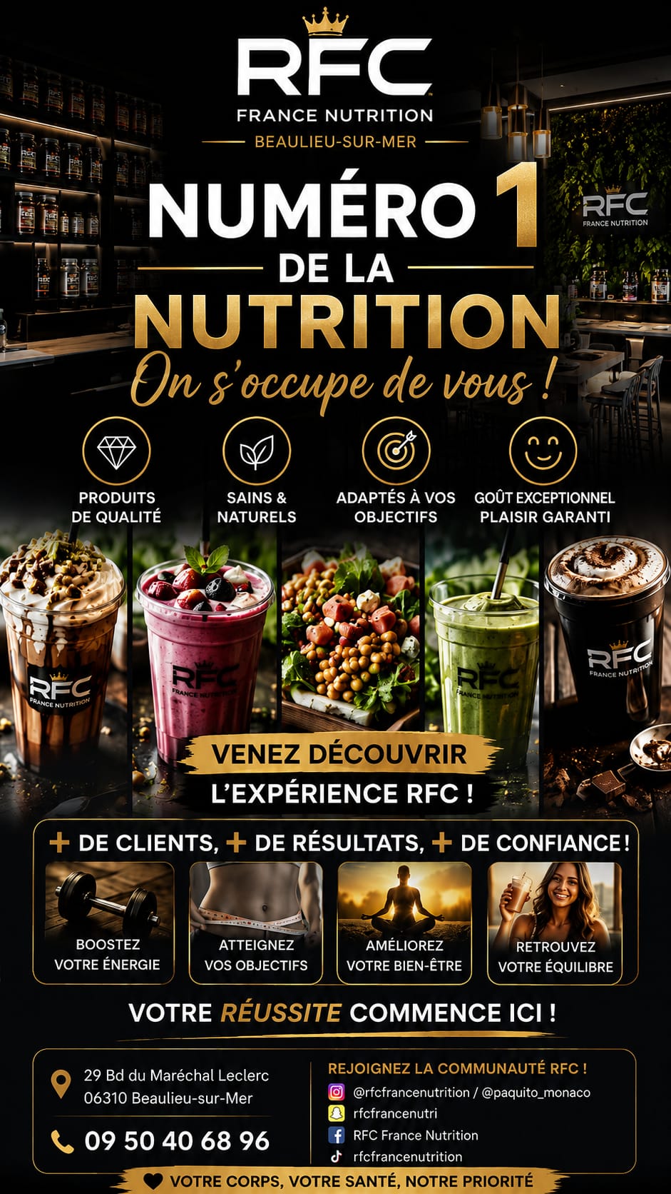 Numéro 1 de la nutrition à Beaulieu-sur-Mer — produits de qualité, sains et naturels