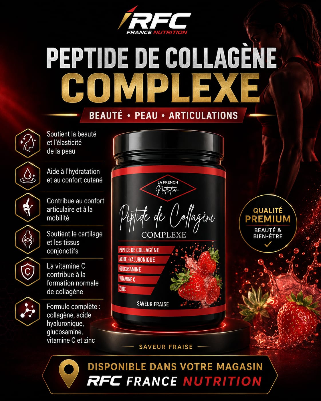 Peptide de Collagène Complexe La French Nutrition — beauté, peau et articulations