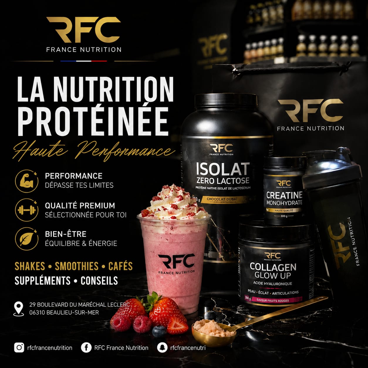 La nutrition protéinée Haute Performance en boutique
