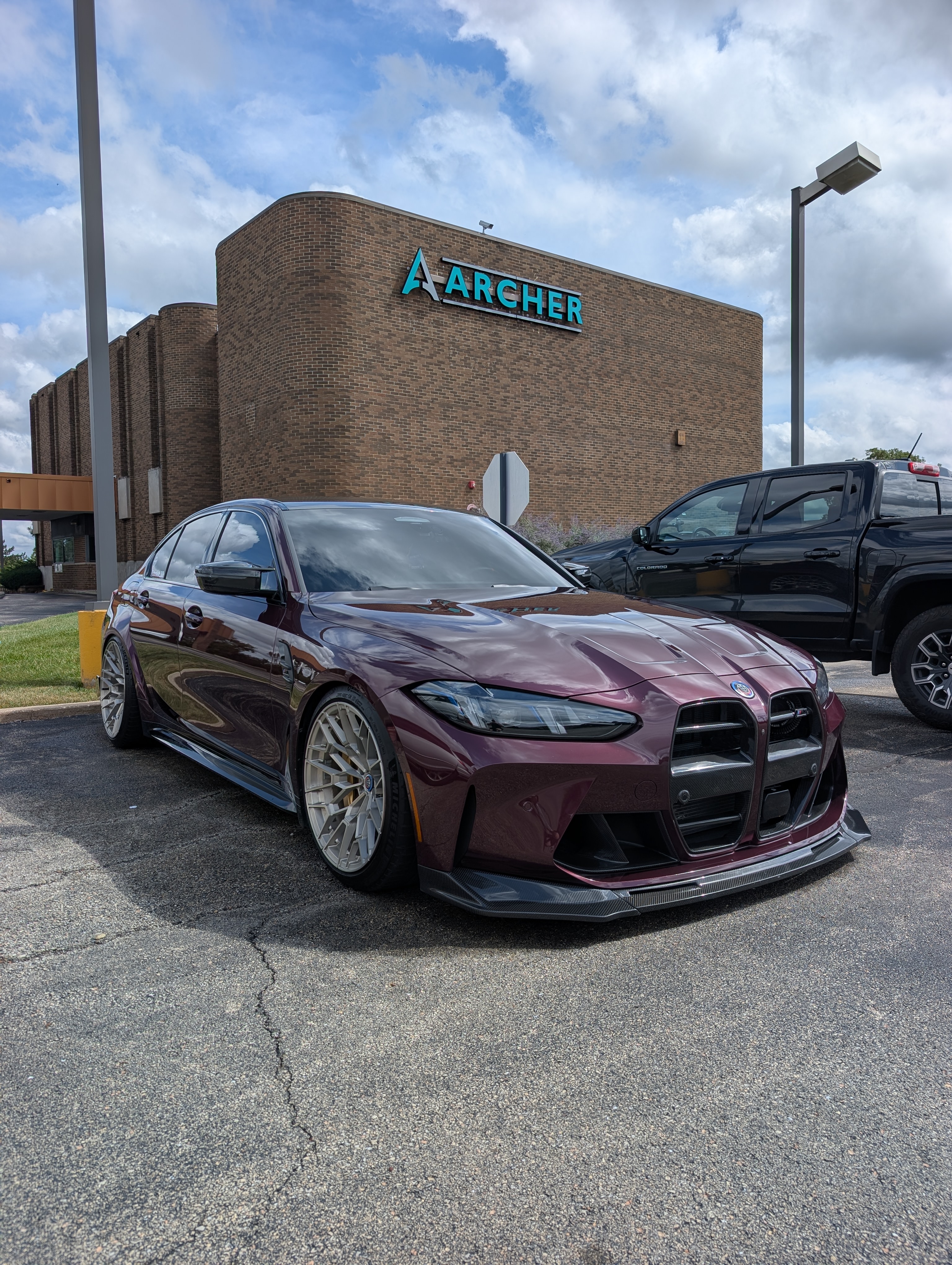 Dark maroon BMW M3 — exterior detail and protection