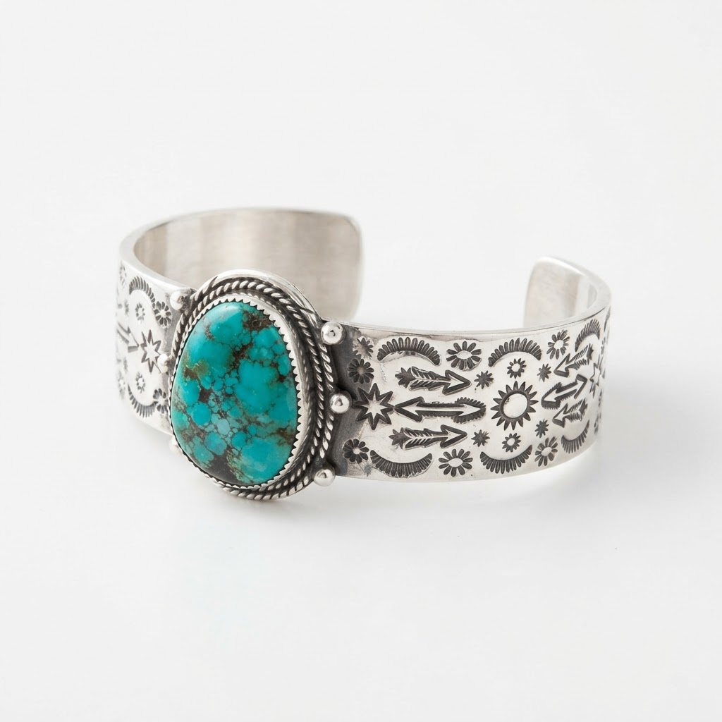 Turquoise & Silver Cuff Bracelet