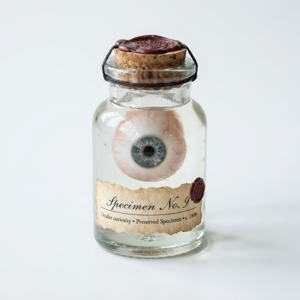 Resin-Encased Pickled Eyeball Specimen Jar