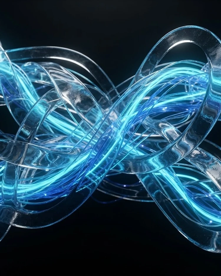 Representação abstrata de lógica fluida e inteligência artificial