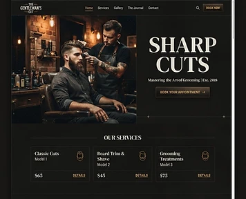 Sharp Cuts Barber Barber Shop website project