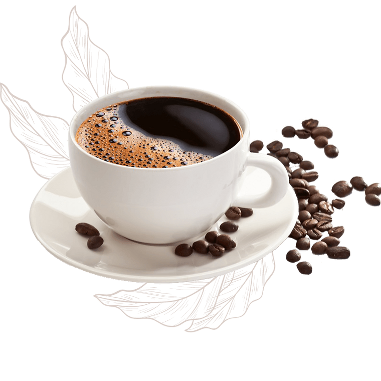 Taza de café preparada con una máquina Kalerm