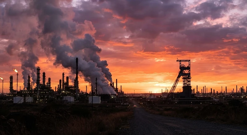 Industrial landscape near Embalenhle, Mpumalanga