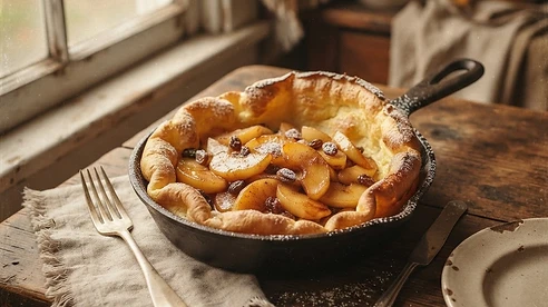 Apple Cinnamon Dutch Baby — vintage autumn photograph