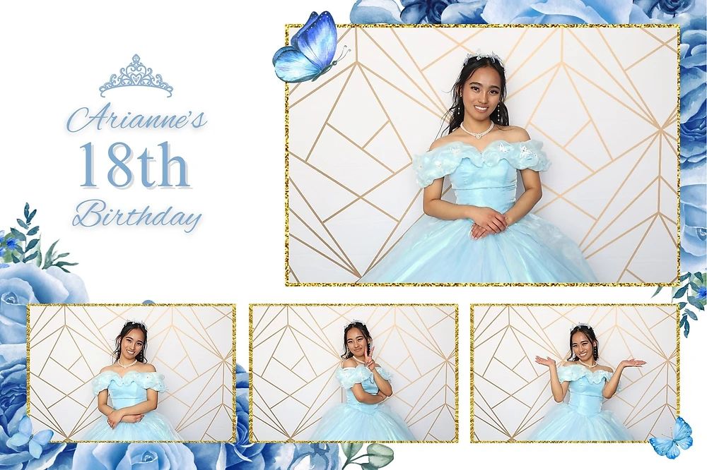Birthday Events photo booth print template