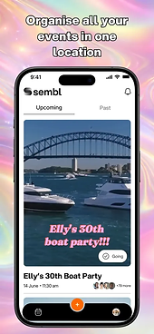 Sembl event home with upcoming events