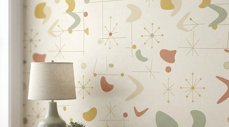 Mid-century wallpaper pattern