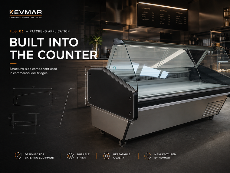 Patchend Family — Repeatable Components for Catering Equipment brand identity