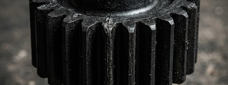 Macro view of a high-tolerance injection moulded industrial plastic gear component