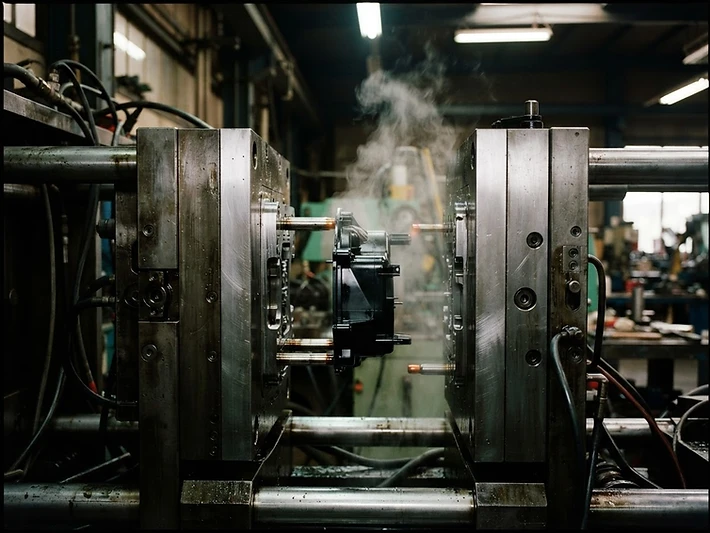 Injection Moulding in operation at KEVMAR Plastics