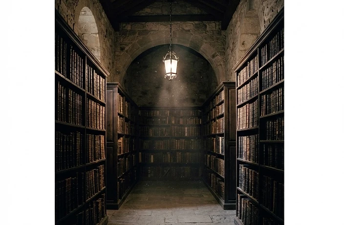 An ancient stone archive room