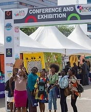 Through the expo archway