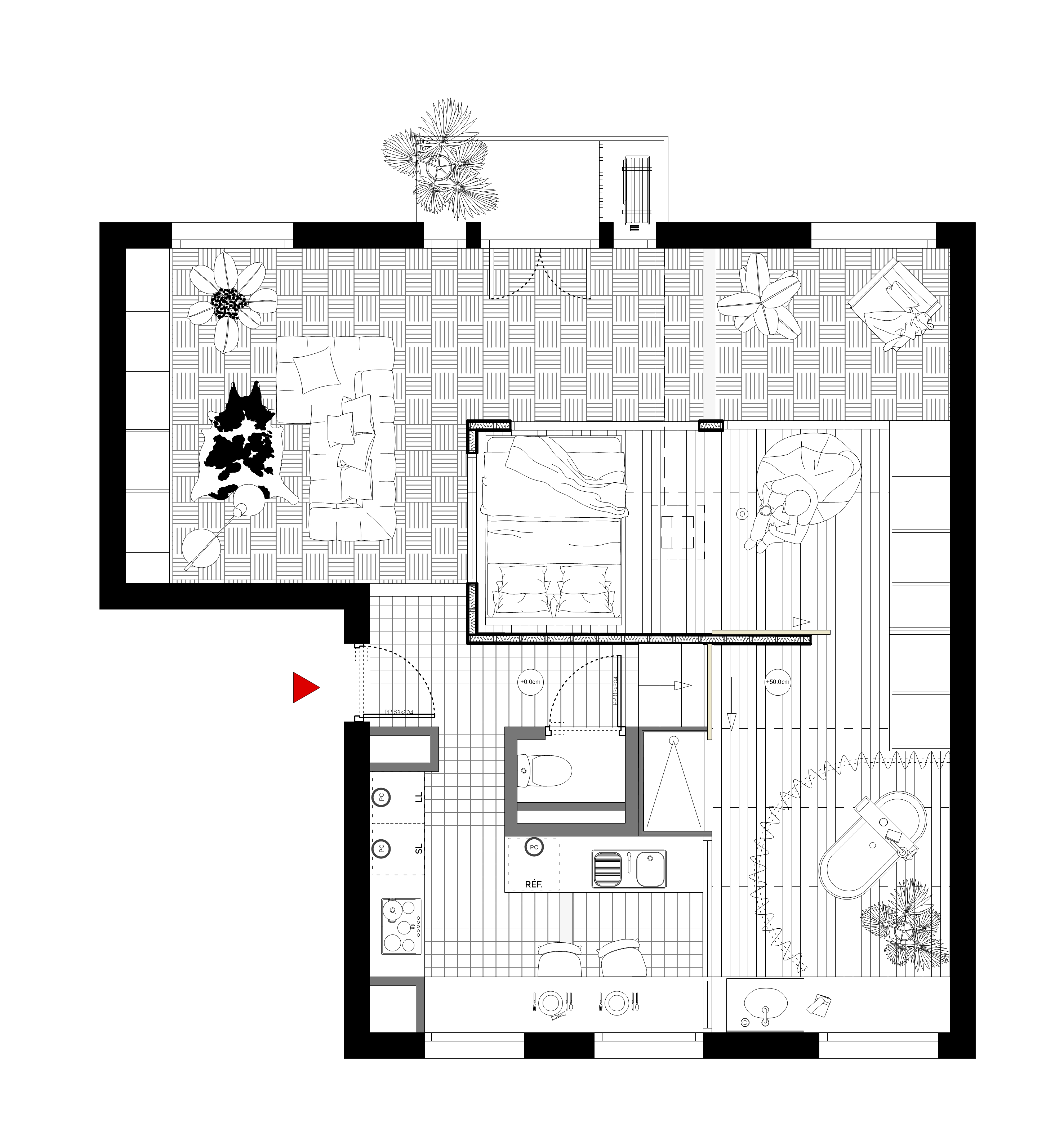 Plan de l’appartement rénové