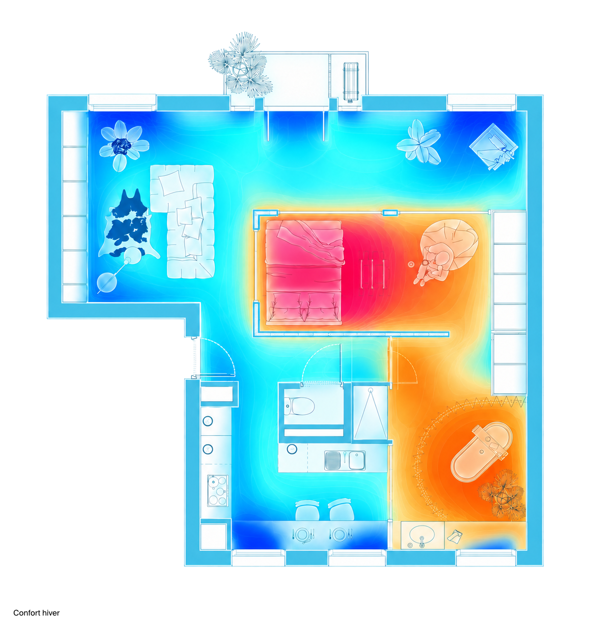 Cartographie thermique : confort d’hiver