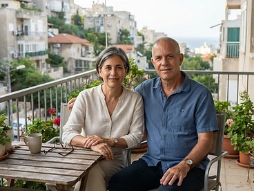 אלי וענת — דמויות בדיוניות בתמונה שנוצרה ב-AI להמחשה