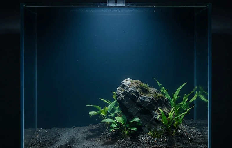 A serene planted aquarium