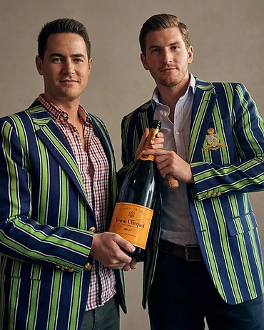 University sports poly blend classic-fit club blazer with embroidered society crest for university & alumni events