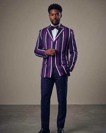 University sports poly blend classic-fit club blazer with embroidered society crest for university & alumni events — view 3