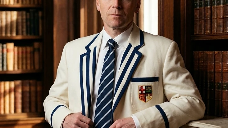 Close-up of hand-braided trim on a Club Blazers cricket blazer