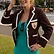 Braided sports poly blend tailored-fit club blazer with embroidered crest for formal club wear