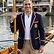 Braided sports poly blend tailored-fit club blazer with embroidered crest for formal club wear — view 5